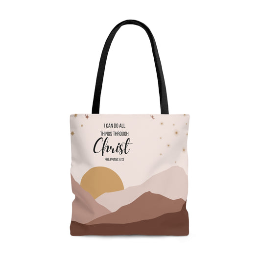 LDS Christian Scripture Church Boho Landscape Tote Bag