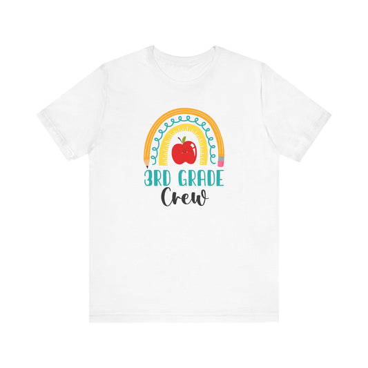 School Third Grade Crew Apple Rainbow Tee