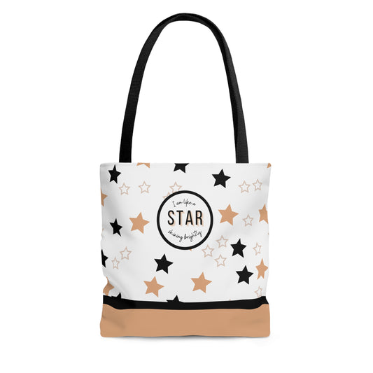 LDS Christian Scripture Church Baptism Kids Tote Bag Star Shining Brightly