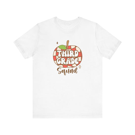 School Third Grade Squad Retro Apple Tee