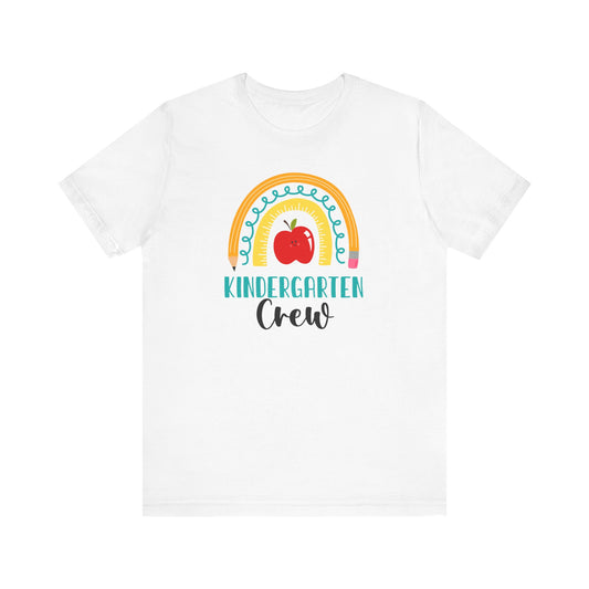 School Kindergarten Grade Crew Apple Rainbow Tee