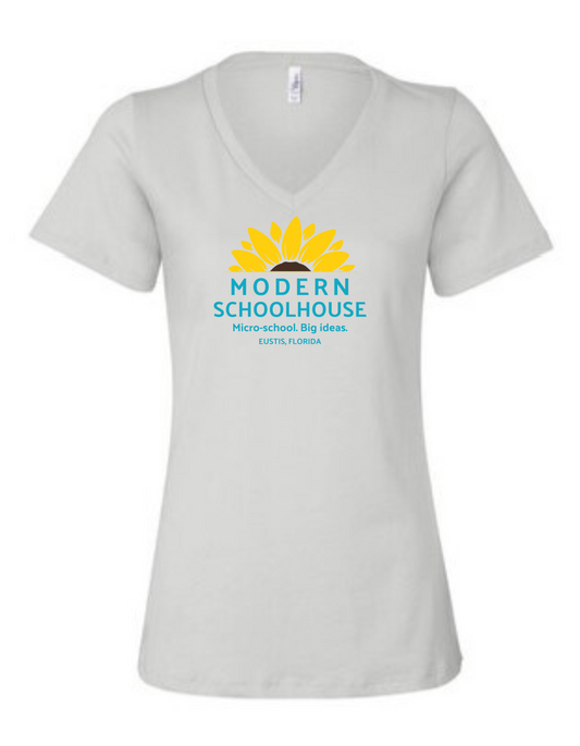 Modern Schoolhouse Adult V-Neck Tee